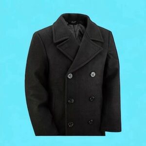 100% Wool for man 38R Or 40R  Official Wool U.S. Navy Peacoat Double Brea…